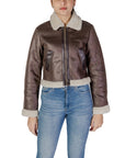 Only Onlbetty Faux Leather Sherpa Collar Jacket