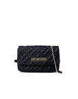 Love Moschino Logo Lettering Quilted Shoulder Bag Black