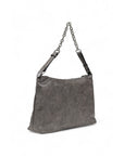 Replay Faux Suede Chain Strap Shoulder Bag Grey