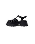 Windsor Smith Rare Chunky Flatform Leather Sandal Black