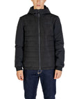 Calvin Klein Jeans Technical Mix Media Hooded Jacket Black