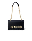 Love Moschino Lettering Chain Strap Shoulder Bag Black