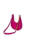 Pinko Brioche Leather Hobo Bag Hot Pink