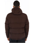 Superdry Hooded Puffer Down Jacket Brown