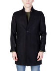 Mulish Double Breasted Lapel Collar Long Coat Black