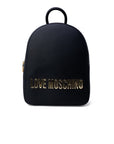 Love Moschino Logo Lettering Faux Leather Backpack Black