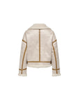 Only Onlylva Bonded Faux Sherling Collar Jacket Beige