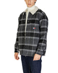 Tommy Hilfiger Sherpa Collar Check Casual Overshirt Black