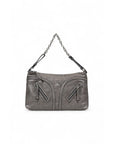 Replay Faux Suede Chain Strap Shoulder Bag Grey