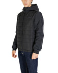 Calvin Klein Jeans Technical Mix Media Hooded Jacket Black