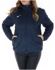 Nike Hooded Zip Up Polyester Jacket Navy Blue