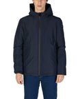 Suns Flaminio Plus Zip Up Hooded Nylon Jacket Navy