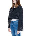 Only Florida Cropped Denim Jacket Black