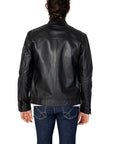 Peuterey Trearie Soft Leather Biker Jacket Black