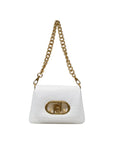 Liu Jo Lapuffy Chain Shoulder Bag White