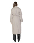 Only Long Sleeve Maxi Trench Coat With Belt Beige