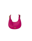 Pinko Brioche Leather Hobo Bag Hot Pink