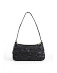 Love Moschino Logo Embossed Faux Leather Shoulder Bag