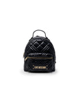 Love Moschino Zaino Quilted Faux Leather Backpack Black