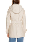 Morgan De Toi Double Breast Waist Belted Trench Coat Beige