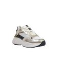 Crime London Faith Metallic Gold Leather Trainer Sneakers