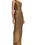 Norma Kamali - Long One-Shoulder Dress With Sparkling Bronze Slit