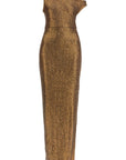 Norma Kamali - Long One-Shoulder Dress With Sparkling Bronze Slit