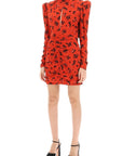 Alessandra Rich - High - Neck Floral Mini Dress - Princess Attitude