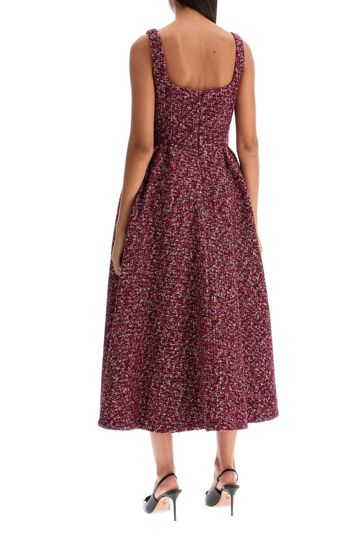 Alessandra Rich - Midi Dress In Tweed With Sequ - Princess Attitude