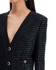 Alessandra Rich - Midi Tweed Dress With Sequins - Princess Attitude