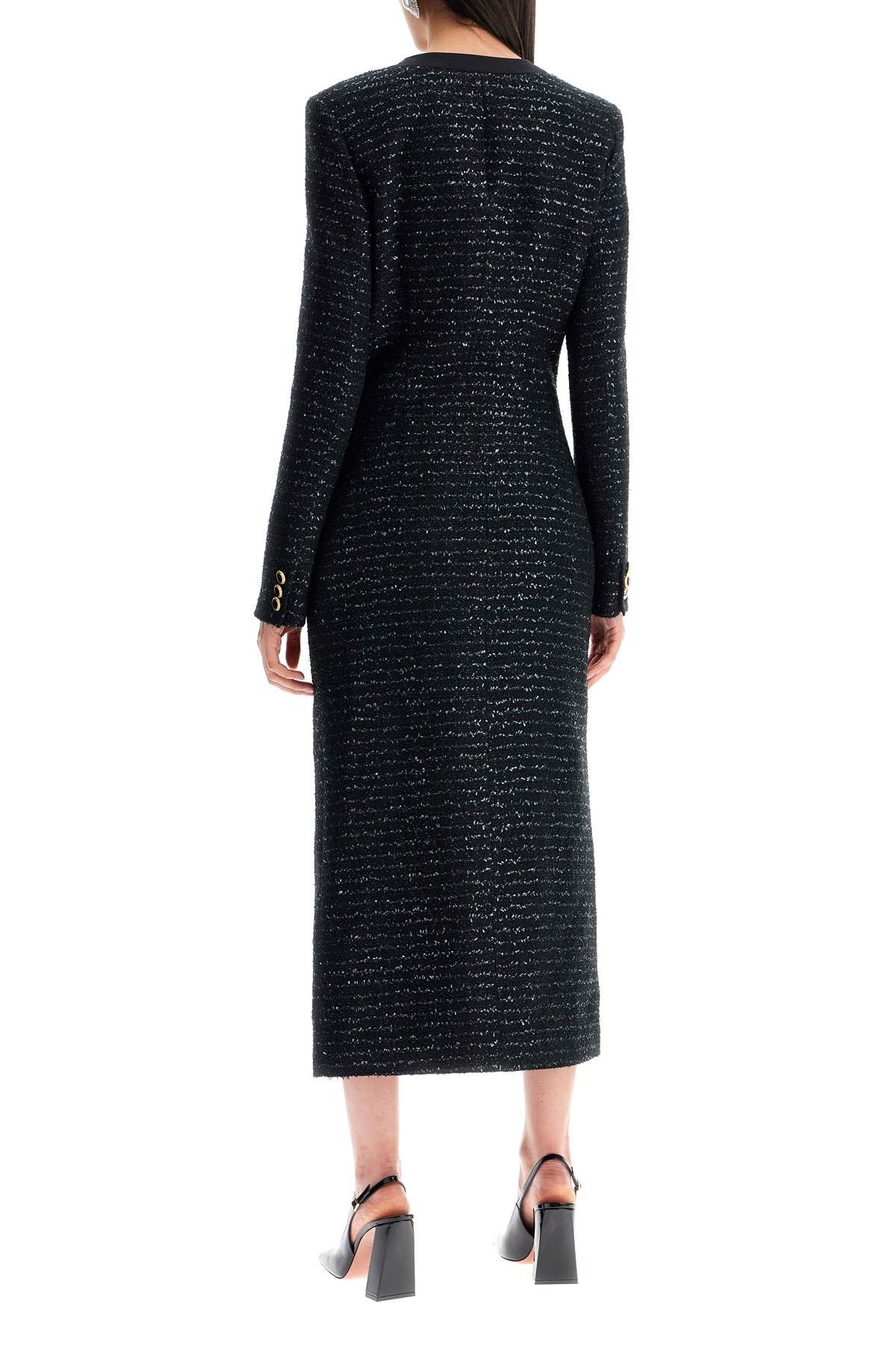 Alessandra Rich - Midi Tweed Dress With Sequins - Princess Attitude