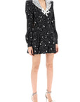 Alessandra Rich - Mini Dress With Lace Collar - Princess Attitude