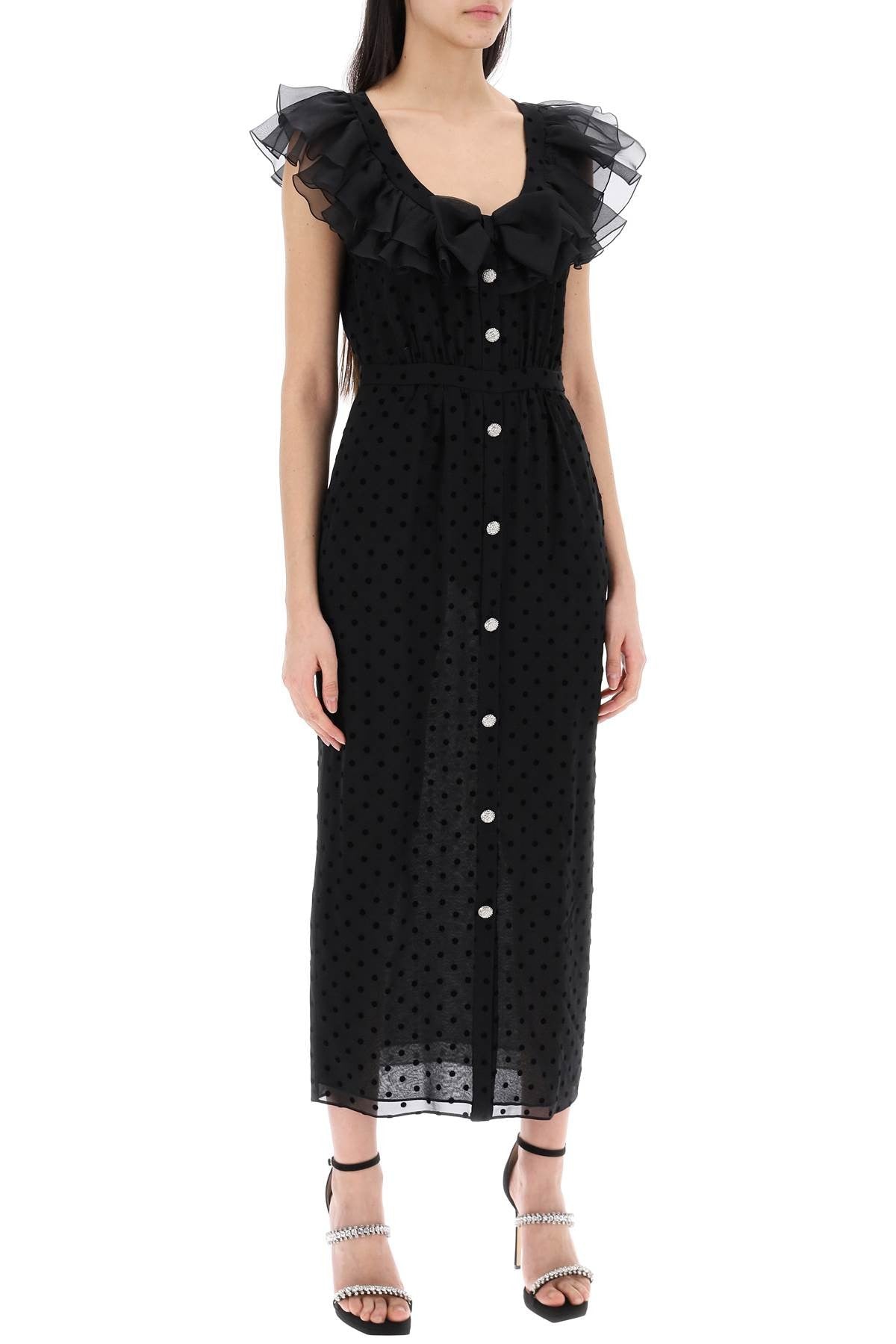 Alessandra Rich - 'Polka Dot Midi Dress In Ge - Princess Attitude