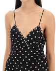 Alessandra Rich - Polka Dot Slip Dress With Studs And Rhinestones - Princess Attitude