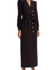 Alessandra Rich - Silk Maxi Dress With Polka Dots - Princess Attitude