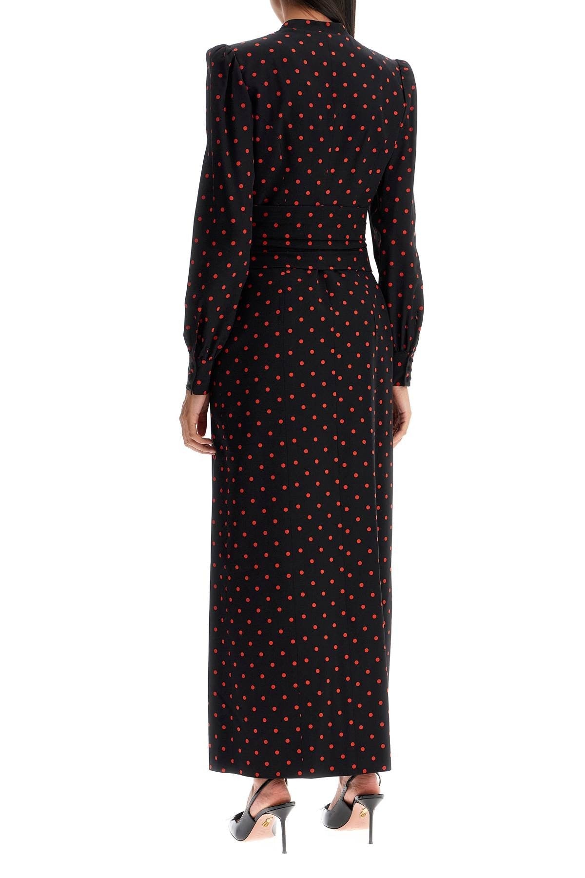 Alessandra Rich - Silk Maxi Dress With Polka Dots - Princess Attitude