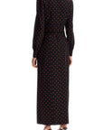 Alessandra Rich - Silk Maxi Dress With Polka Dots - Princess Attitude