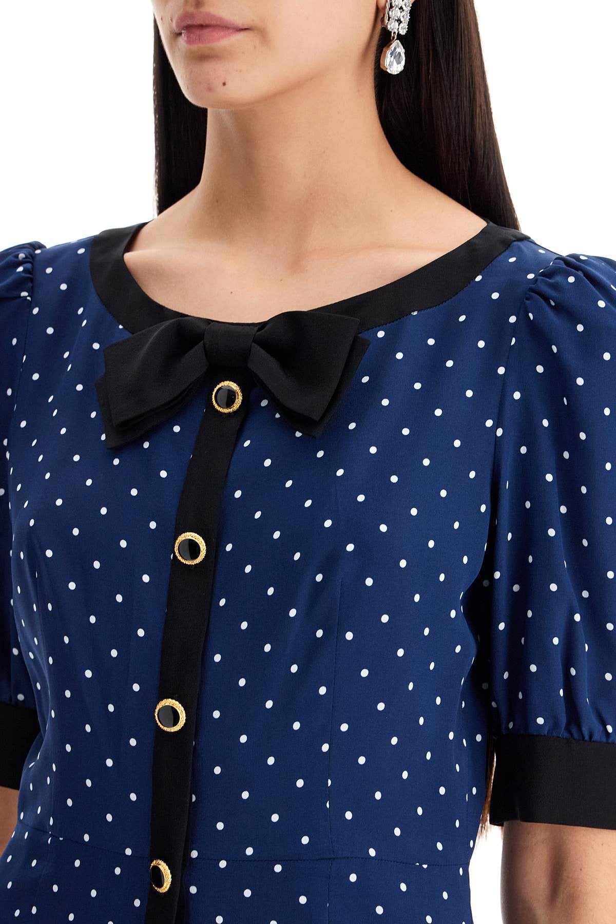 Alessandra Rich - 'Silk Polka Dot Mini Dress - Princess Attitude