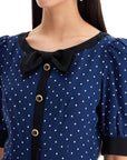 Alessandra Rich - 'Silk Polka Dot Mini Dress - Princess Attitude