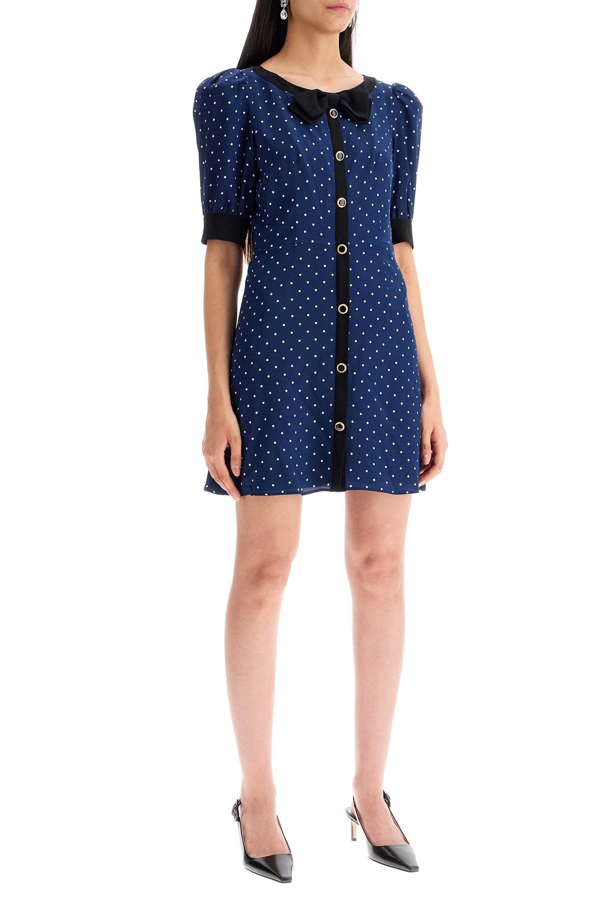 Alessandra Rich - 'Silk Polka Dot Mini Dress - Princess Attitude