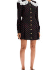 Alessandra Rich - 'Silk Polka Dot Mini Dress - Princess Attitude