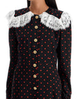 Alessandra Rich - 'Silk Polka Dot Mini Dress - Princess Attitude