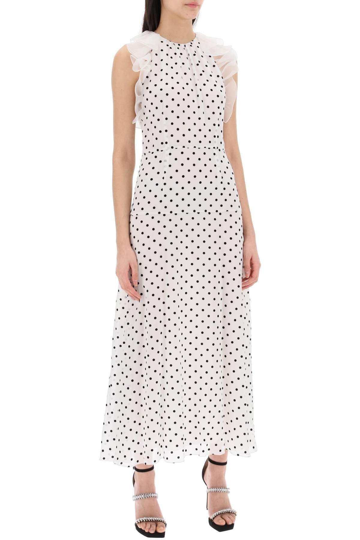 Alessandra Rich - Sleeveless Maxi Dress In Polka - Princess Attitude