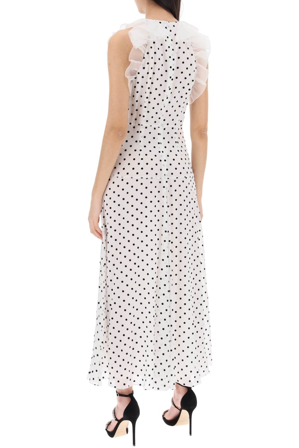 Alessandra Rich - Sleeveless Maxi Dress In Polka - Princess Attitude