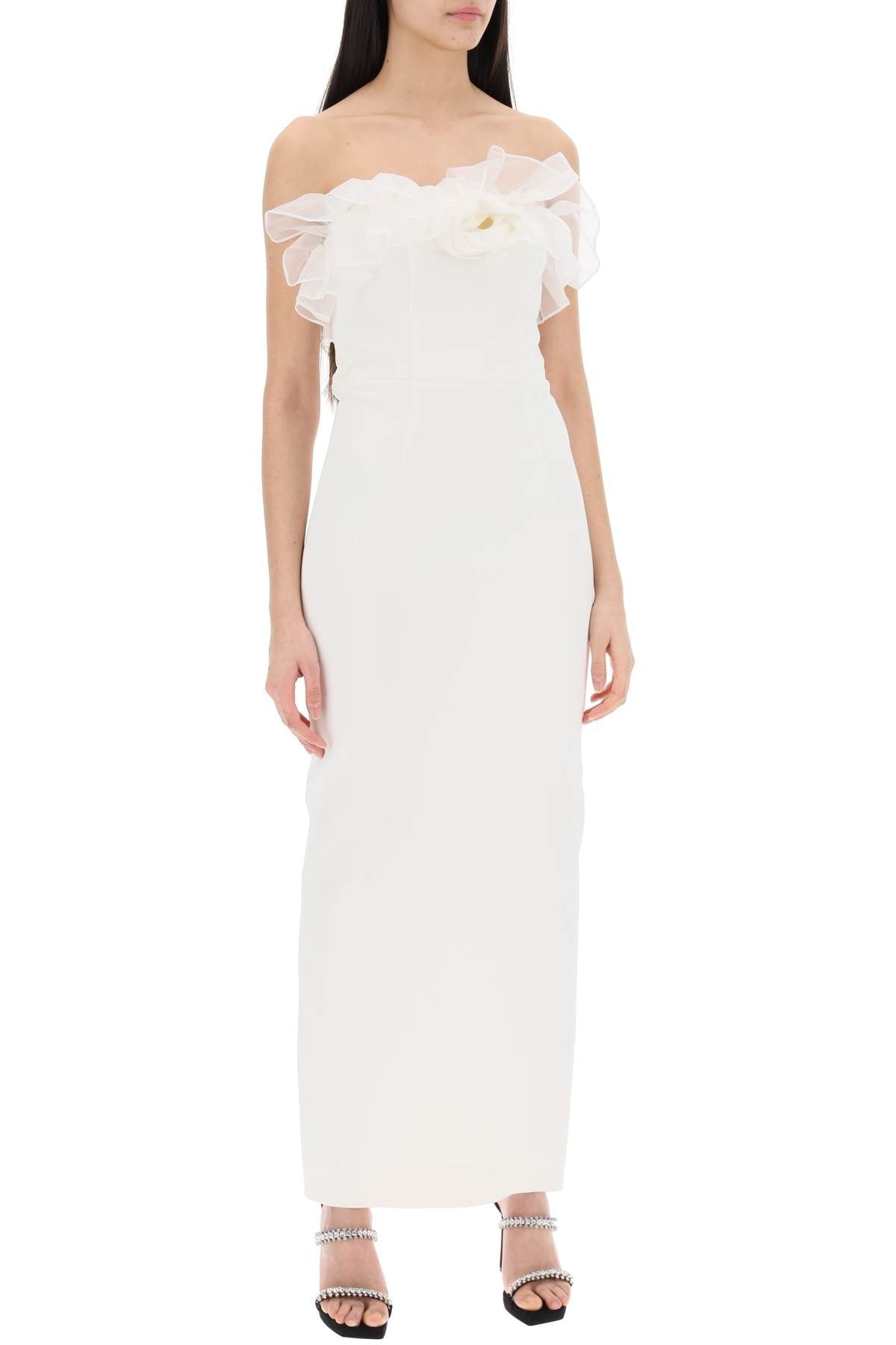 Alessandra Rich - Strapless Dress With Organza Details - Princess Attitude