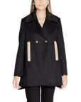 Alviero Martini Prima Classe Double Breasted Coat Black - Princess Attitude