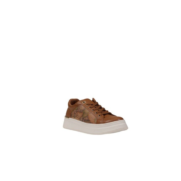 Alviero Martini Prima Classe Geo Faux Leather Sneakers - Princess Attitude