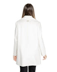 Alviero Martini Prima Classe Lapel Collar Coat White - Princess Attitude