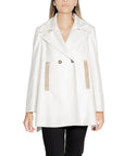 Alviero Martini Prima Classe Lapel Collar Coat White - Princess Attitude