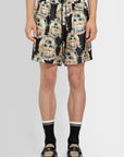 Amiri All Over Cherub Palm Tree Shorts Black - Princess Attitude